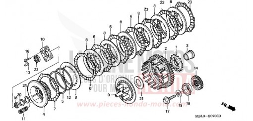 EMBRAYAGE NT650V3 de 2003